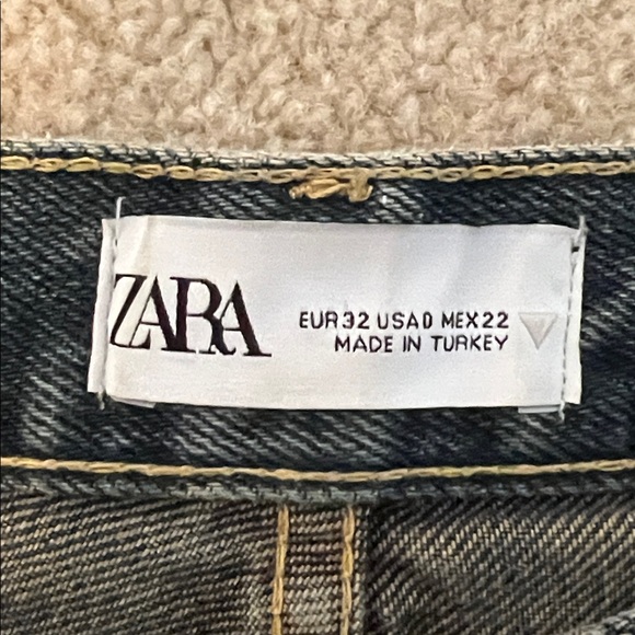 Zara Women’s High Rise Baggy Wide Leg Blue Jeans - Picture 2 of 8
